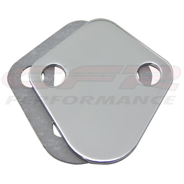Cfr Performance CFR HZ-2058-C Steel Chevy BB 396-454 & Ford Fuel Pump Block Off Plate - Chrome HZ-2058-C - main